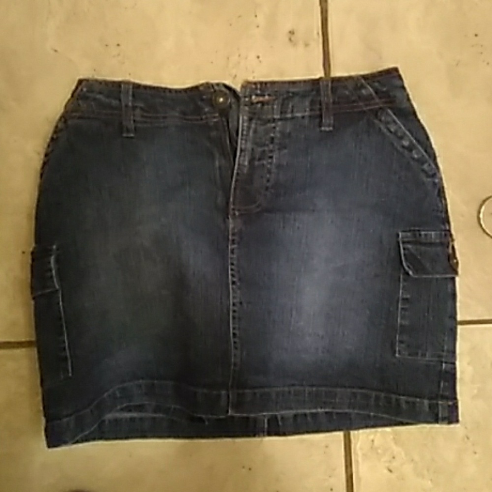 Jean skirt with shorts inside attatched